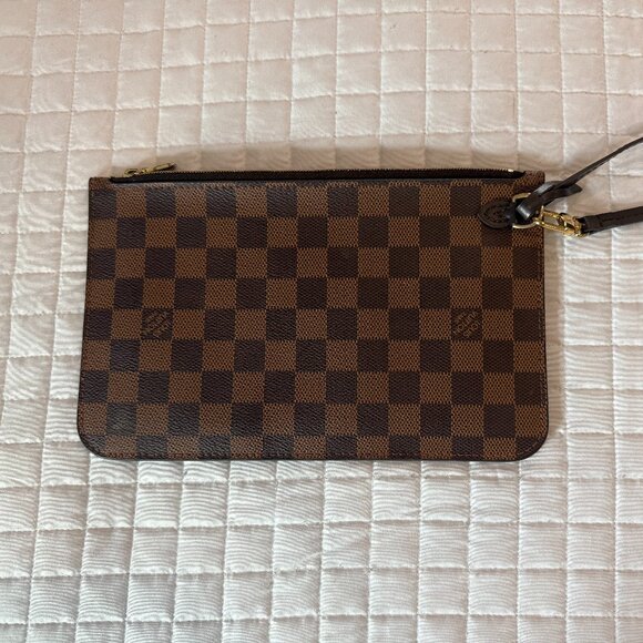 Louis Vuitton Damier Ebene Neverfull MM GM Pouch - Picture 1 of 5